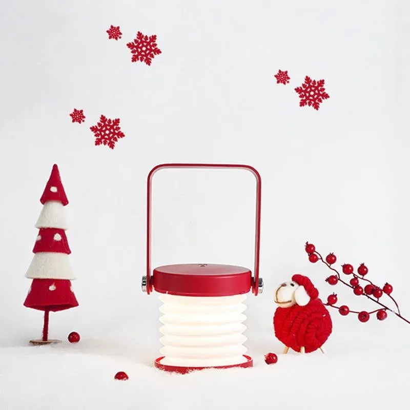 Portable Lantern Lamp With Wooden Handle