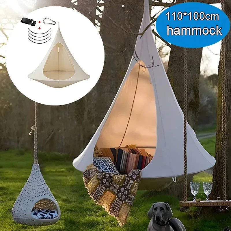 Portable Outdoor Waterproof Hammock Chair – 80KG Capacity
