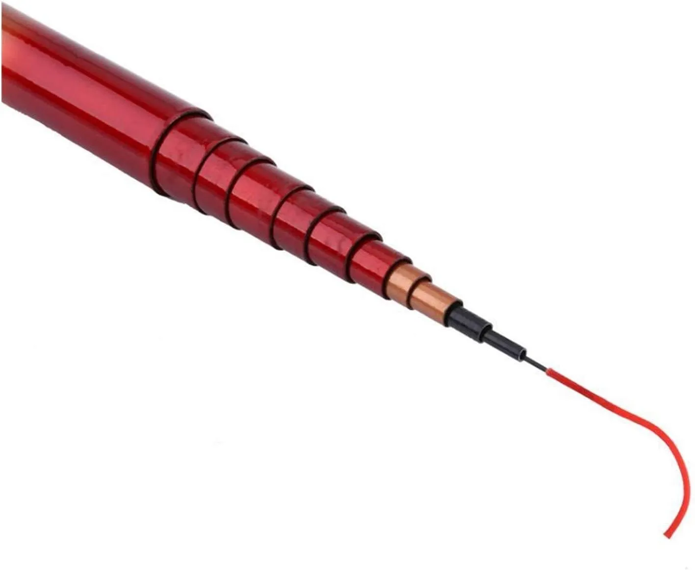Portable Telescopic Rod Ultra-Light Hand Glass Steel Pole Mini Carp Fishing Rod Hand Rod Telescopic Fishing Pole Fishing Tackle DaJiKan (Color : Red 1, Length : 2.7 m)