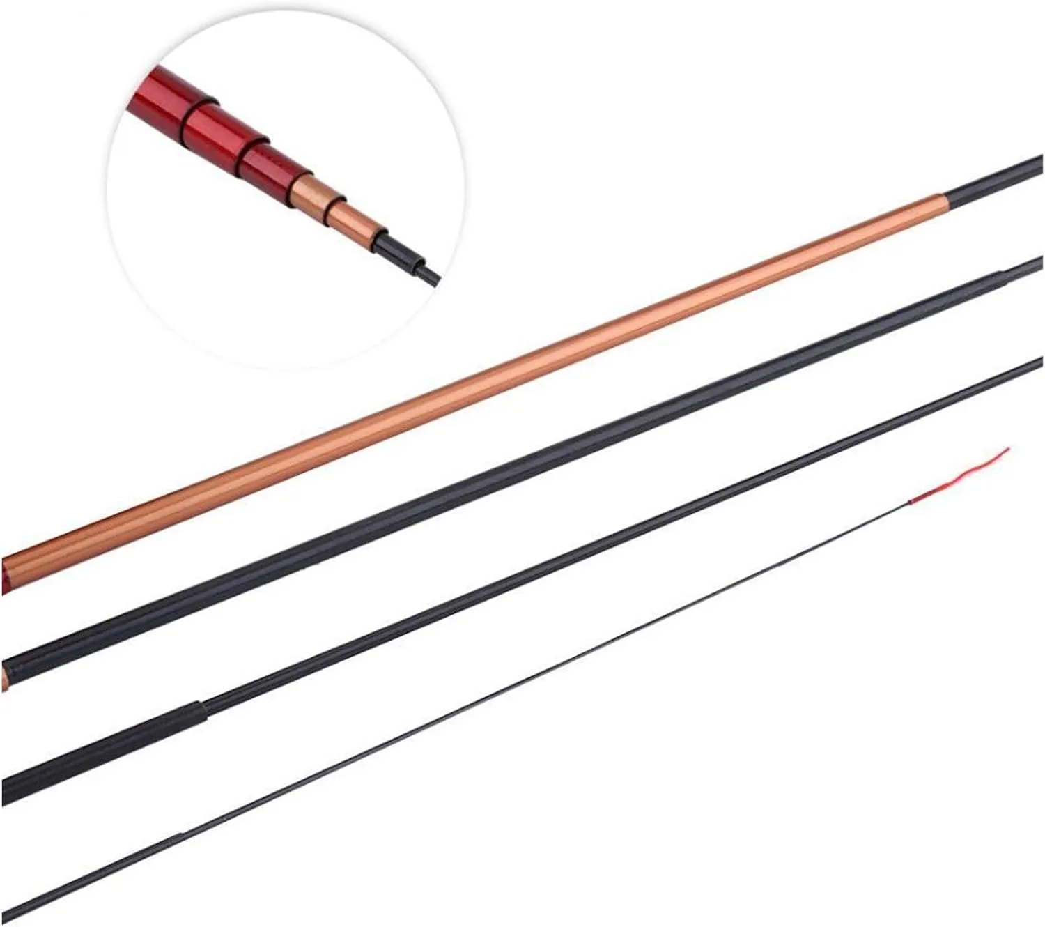 Portable Telescopic Rod Ultra-Light Hand Glass Steel Pole Mini Carp Fishing Rod Hand Rod Telescopic Fishing Pole Fishing Tackle DaJiKan (Color : Red 1, Length : 2.7 m)