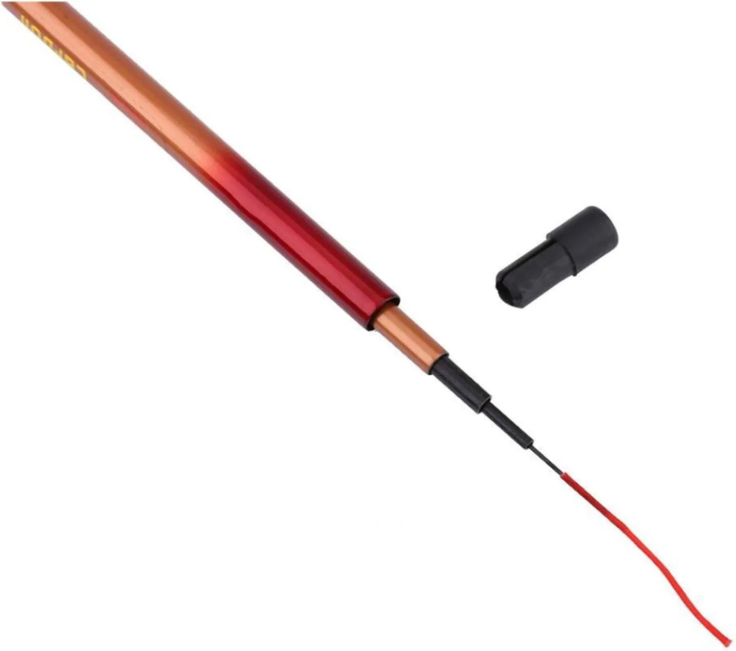 Portable Telescopic Rod Ultra-Light Hand Glass Steel Pole Mini Carp Fishing Rod Hand Rod Telescopic Fishing Pole Fishing Tackle DaJiKan (Color : Red 1, Length : 2.7 m)