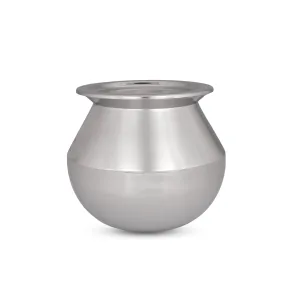 Pot with Lid - 6 x 6 Inches | Cooking Pot/ Pongal Handi/ Stainless Steel Pot for Home/ 535 Gms Approx
