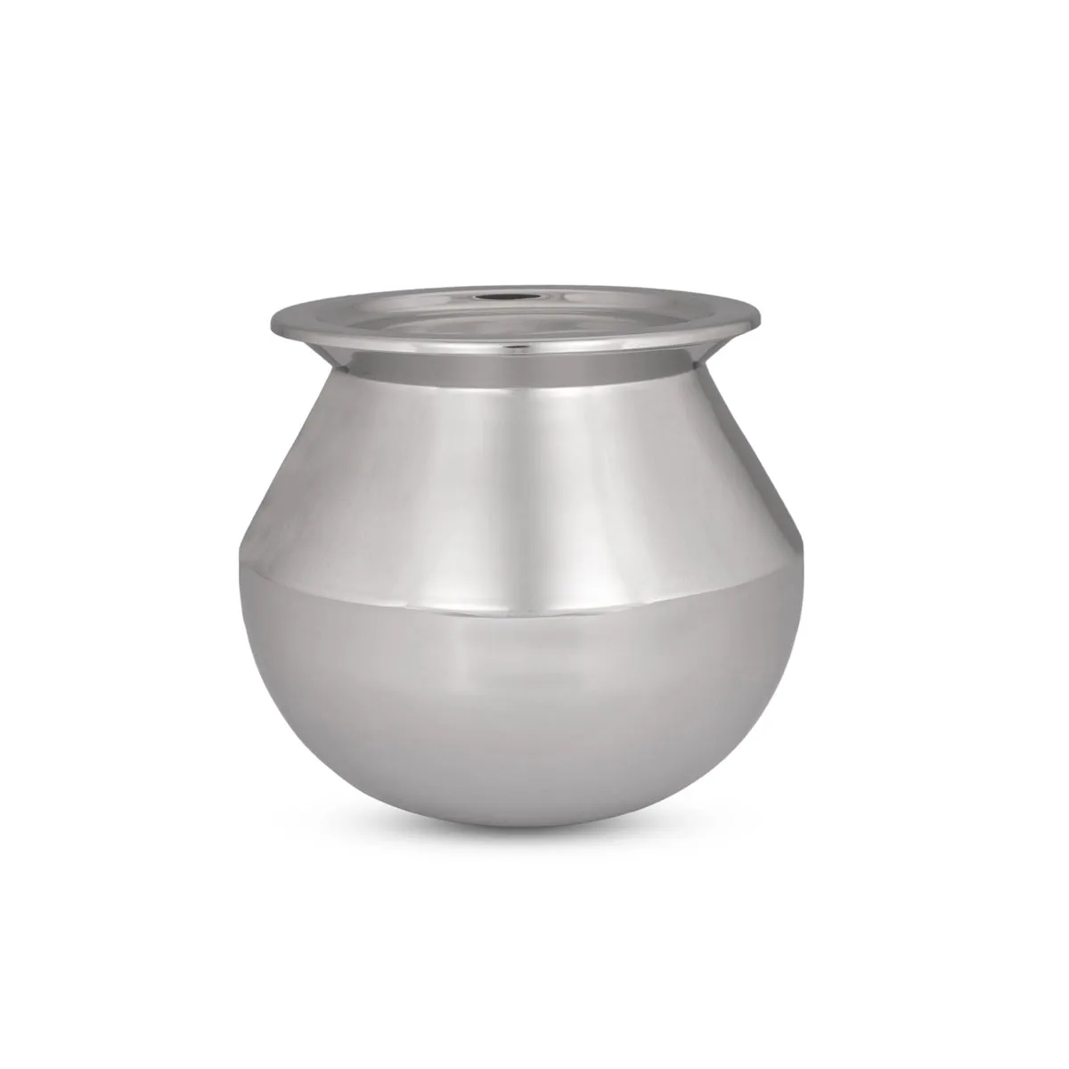 Pot with Lid - 6 x 6 Inches | Cooking Pot/ Pongal Handi/ Stainless Steel Pot for Home/ 535 Gms Approx