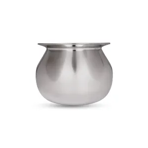Pot with Lid - 6 x 8 Inches | Cooking Pot/ Dal Handi/ Stainless Steel Pot for Home/ 775 Gms Approx