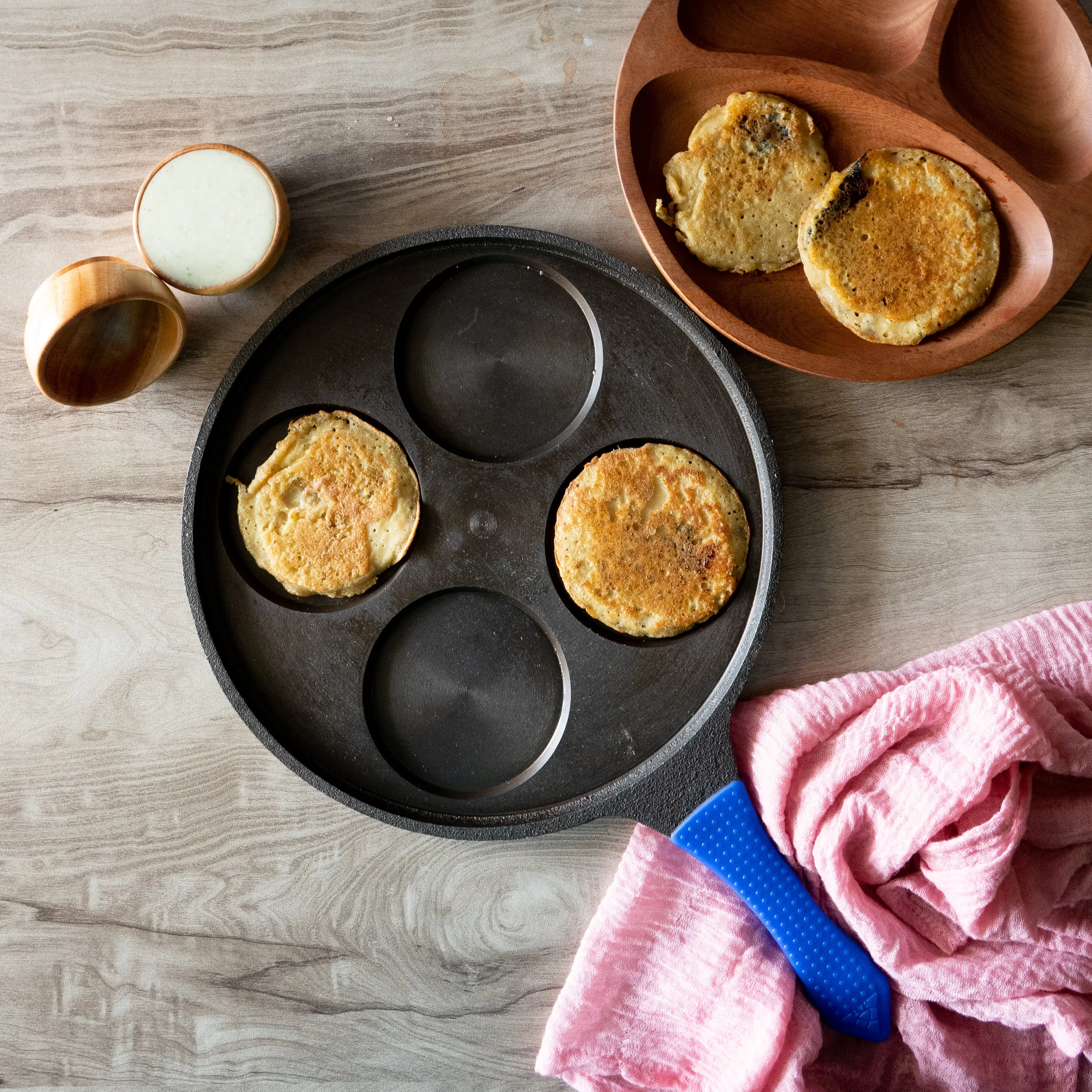 Pre-seasoned Cast Iron Uttapam/Pancakes Tawa (10.5 inches)
