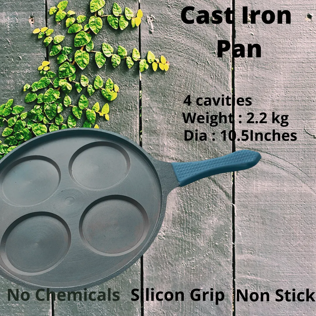 Pre-seasoned Cast Iron Uttapam/Pancakes Tawa (10.5 inches)