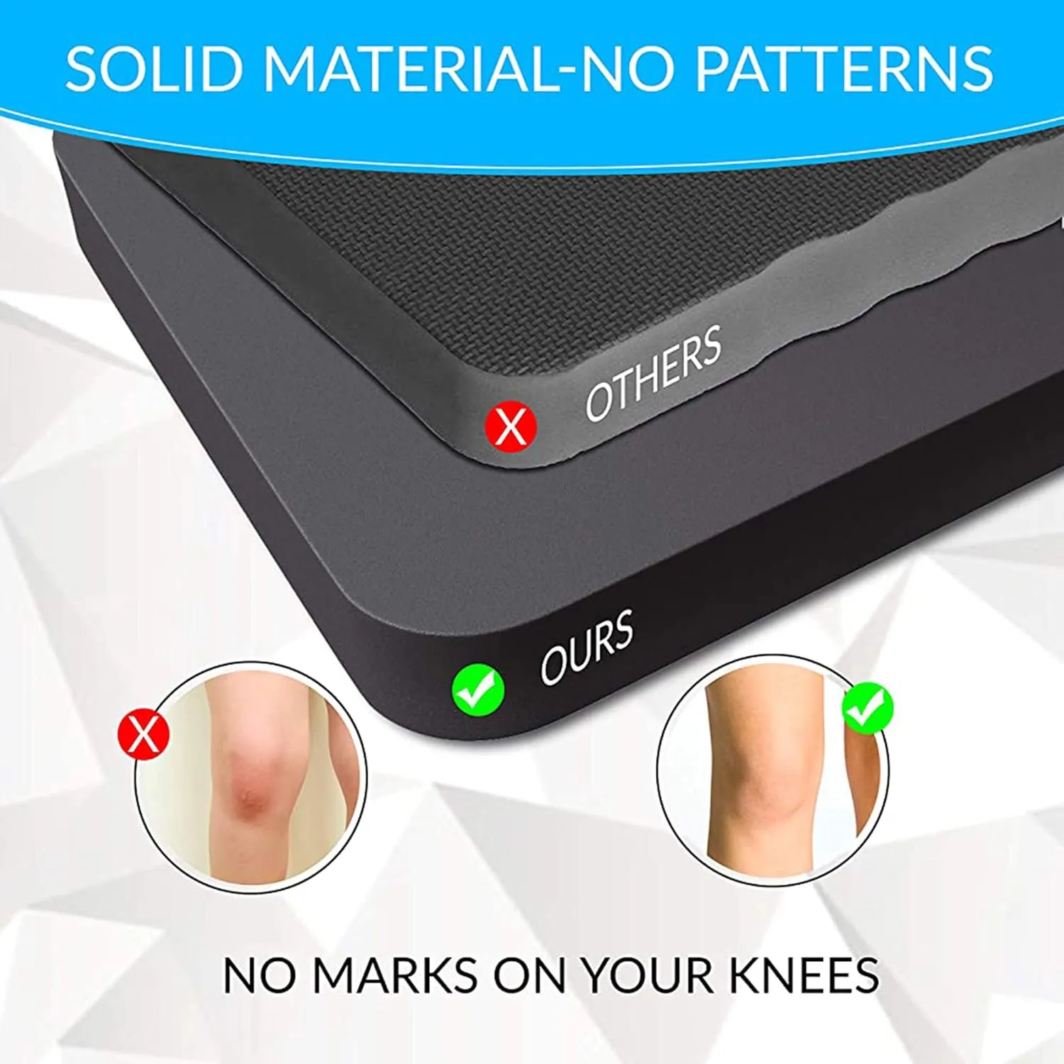 Premium Thick Kneeling Pads Bath Floor Kneeler for Baby, Knee Pad Cushion for Pool | Thickest, Most Comfortable Foam Mat Kneeler for Yoga & Exercise,Waterproof (12.5"x17.8"x2, Black)