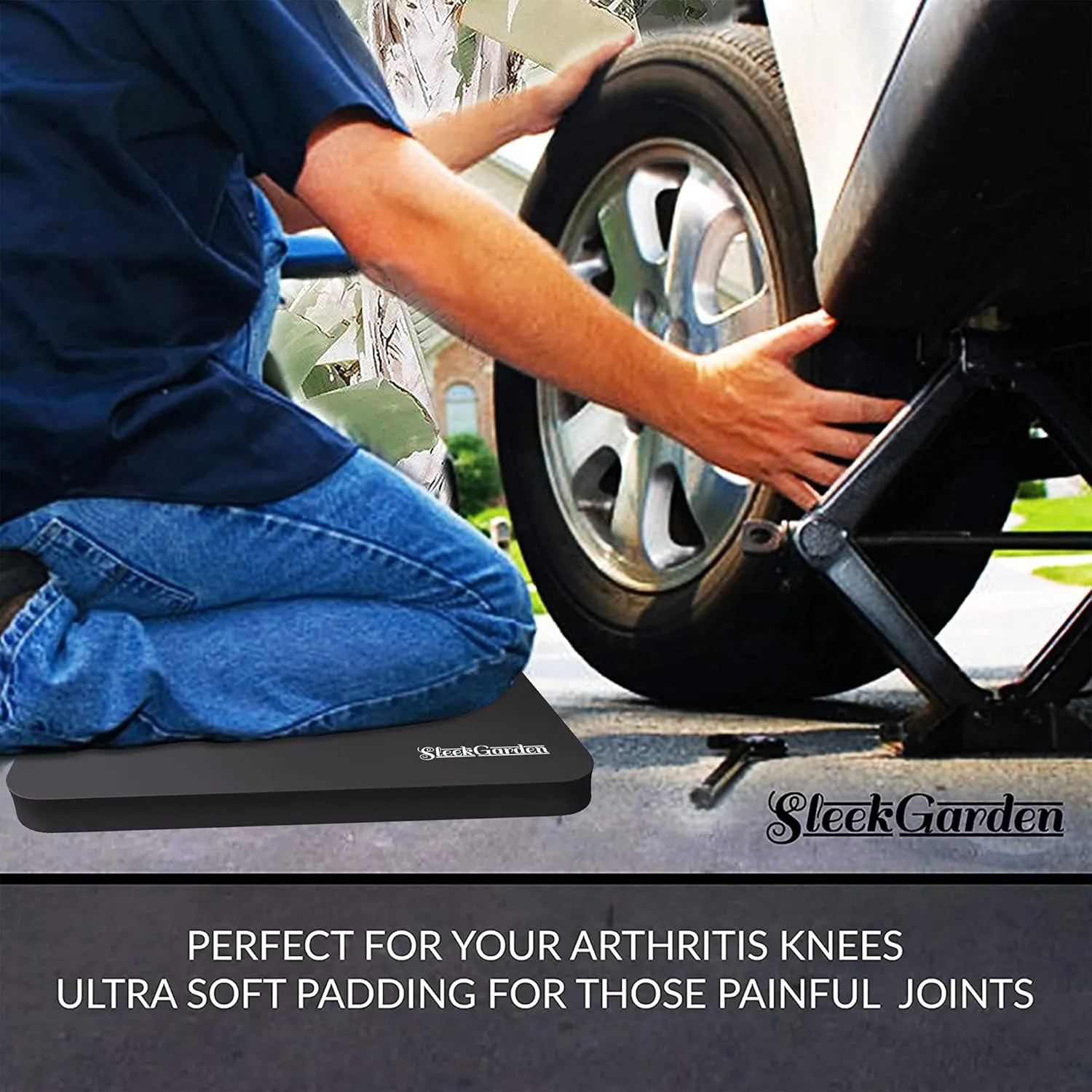 Premium Thick Kneeling Pads Bath Floor Kneeler for Baby, Knee Pad Cushion for Pool | Thickest, Most Comfortable Foam Mat Kneeler for Yoga & Exercise,Waterproof (12.5"x17.8"x2, Black)