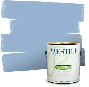 PRESTIGE Paints Interior Paint and Primer In One, 1-Gallon, Satin, Comparable Match of Sherwin Williams* Celestial*