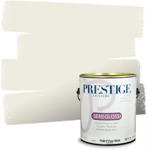 PRESTIGE Paints Interior Paint and Primer In One, 1-Gallon, Semi-Gloss, Comparable Match of Sherwin Williams* Alabaster*