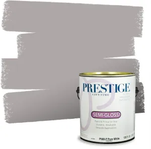 PRESTIGE Paints Interior Paint and Primer In One, 1-Gallon, Semi-Gloss, Comparable Match of Sherwin Williams* Proper Gray*