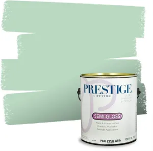 PRESTIGE Paints Interior Paint and Primer In One, 1-Gallon, Semi-Gloss, Comparable Match of Sherwin Williams* Reclining Green*
