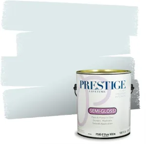 PRESTIGE Paints Interior Paint and Primer In One, 1-Gallon, Semi-Gloss, Comparable Match of Sherwin Williams* Sky High*