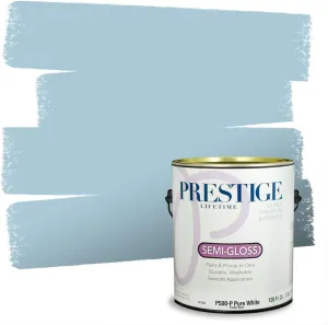 PRESTIGE Paints Interior Paint and Primer In One, 1-Gallon, Semi-Gloss, Comparable Match of Sherwin Williams* Vast Sky*