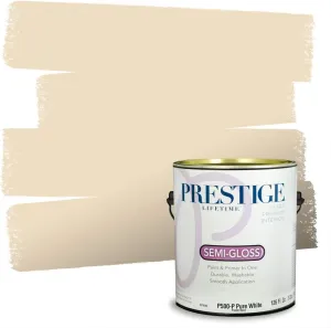Prestige Paints Interior Paint and Primer in One, Comparable Match of Sherwin Williams* Napery*, Semi Gloss, 1 Gallon