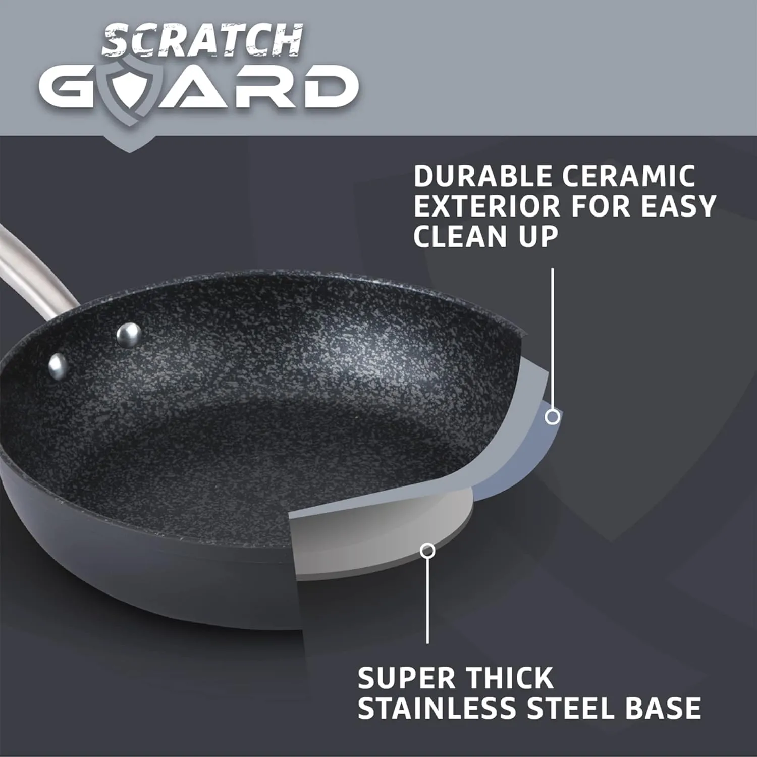 Prestige Scratch Guard Aluminium Frypan