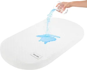 Pro Goleem Baby Bassinet Mattress Pad 30"x15" Oval, Waterproof Soft Cover Gel Memory Foam, Dual Side Cradle Mattress fit Moses Basket