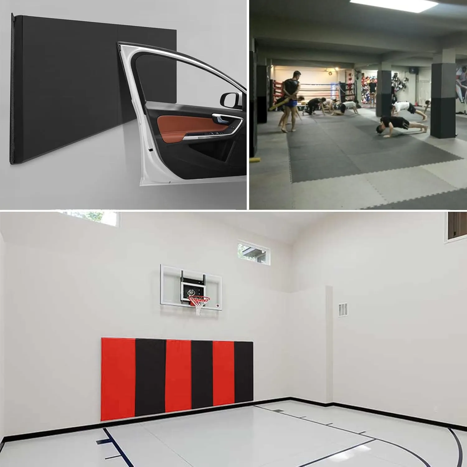 PROGOAL 6FT HighGym Wall Paddings Basketball Court Wall Protection Pad - 2”Thick Foam Wall Mat Durable Protector for Wall-Mounted Basketball Hoops Garage Taekwondo(72" L x 20" W)