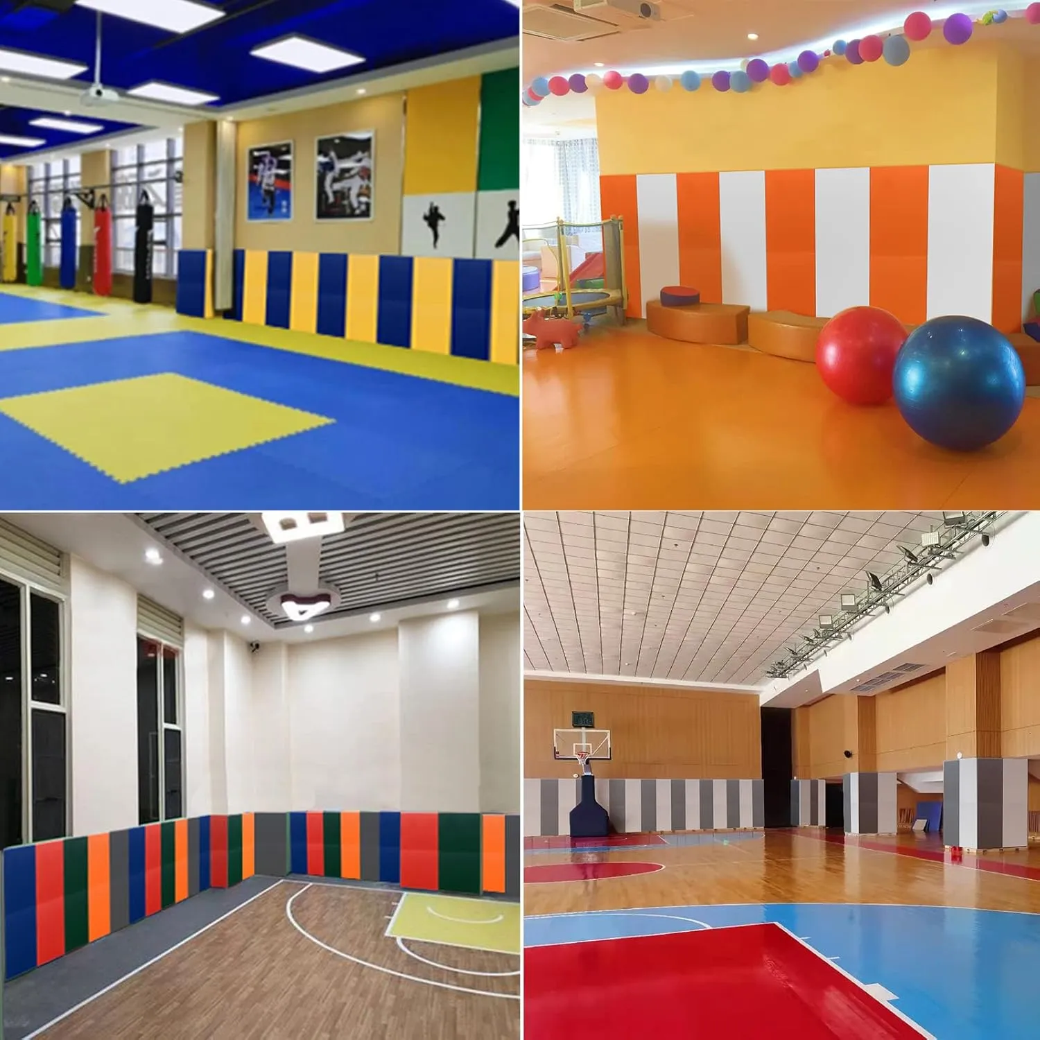 PROGOAL 6FT HighGym Wall Paddings Basketball Court Wall Protection Pad - 2”Thick Foam Wall Mat Durable Protector for Wall-Mounted Basketball Hoops Garage Taekwondo(72" L x 20" W)