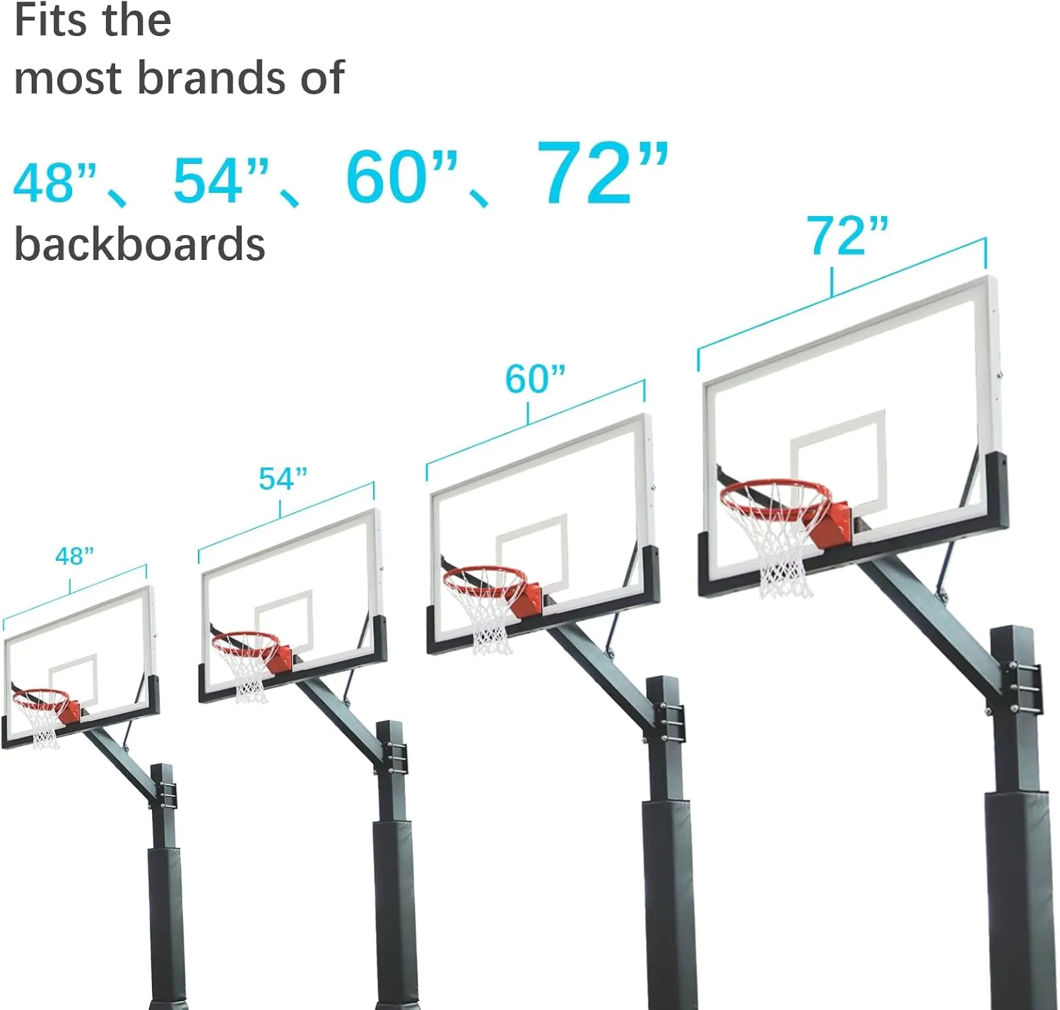 PROGOAL Universal UV-Resistant Basketball Backboard Padding Fits All Basketball Systems Indoor Outdoor