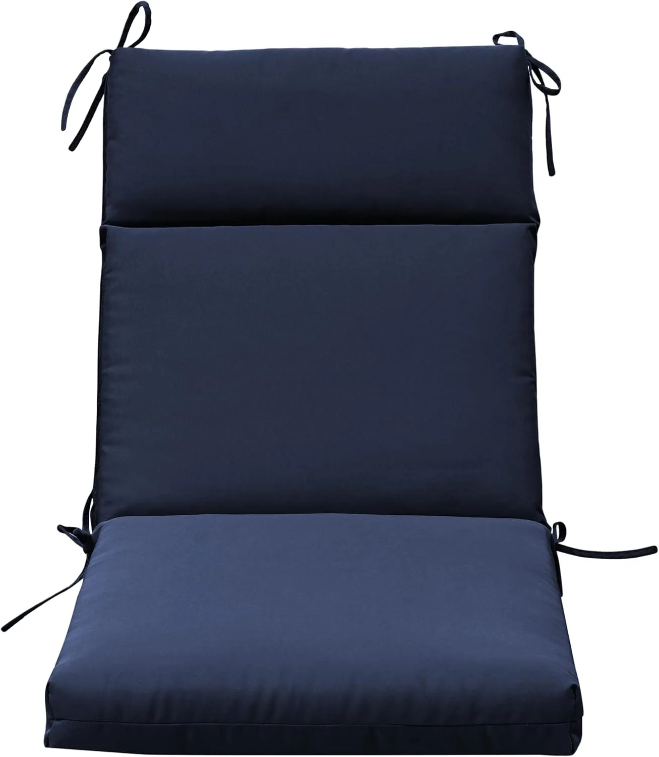 QILLOWAY Outdoor/Indoor High Back Chair Cushion,Sponge Foam Thickened Patio Chair Pad,4counts,Navy Blue