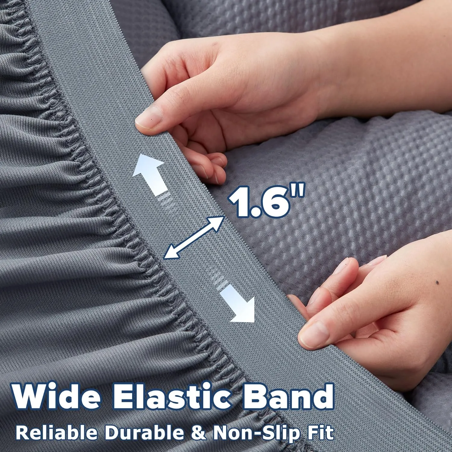 Queen Mattress Pad for Back & Hip Pain Relief, Pillow Top Cooling Bed Topper Quilted Fitted, Hotel Quality Deep Pocket Soft Queen Mattress Protector Cover Washable (60x80 inch, Grey)
