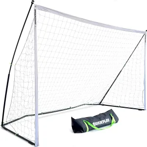 QUICKPLAY Kickster Elite Portable Soccer Goal | Integrated Weighted Base for Training on Turf, Hard Floors or Grass | Sizes 5x3', 6x4', 12x6', 16x7', & 3x2M [Single Goal]