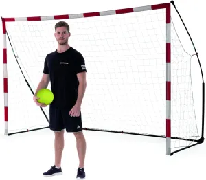 QUICKPLAY Portable Official Handball Goal 3x2m – with Weighted Base & Rubber Feet Based on KICKSTER Technology – Quick Setup for Indoor Training – Includes Carry Bag