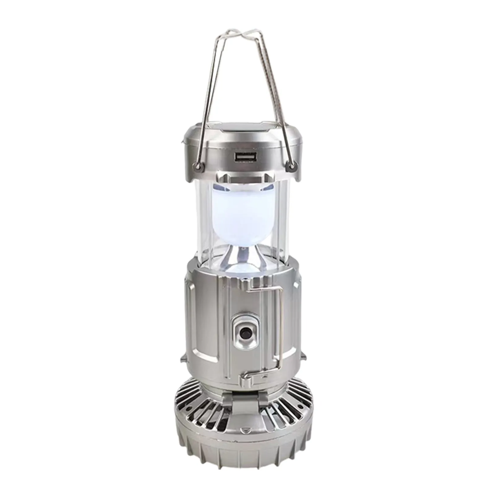 Rechargeable Camping Lantern & Fan – Multifunctional LED Light with Solar Charging, Emergency Power, & Outdoor Portability