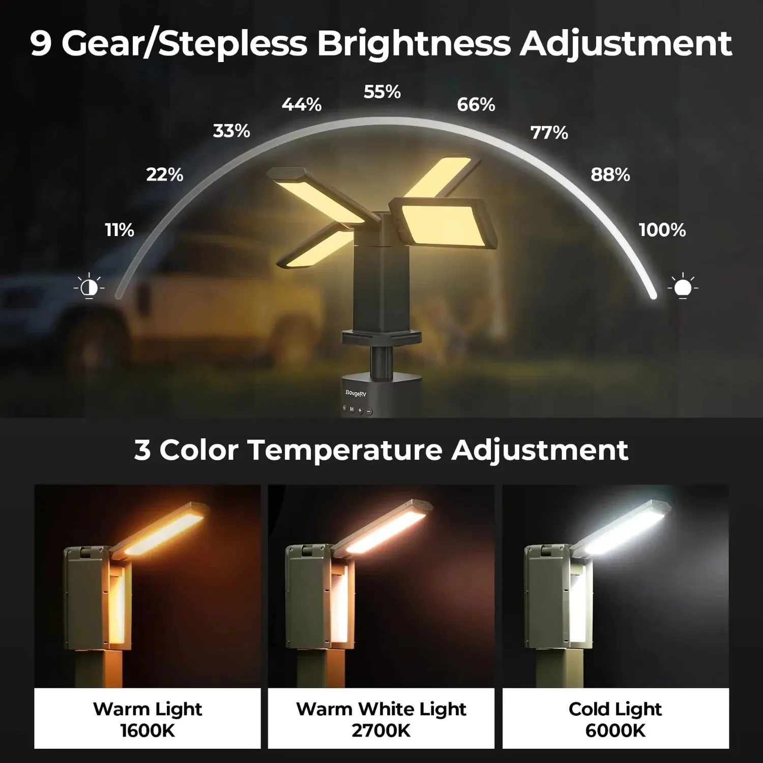 Rechargeable Camping Lantern with Adjustable Light