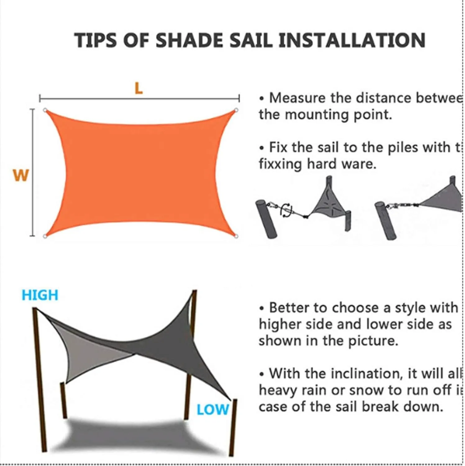 Rectangle Sun Shade Sail Waterproof UV Block Canopy for Swimming Pool, Hammock, Outdoor, Oxford Cloth Awning(Red,2mx4m)