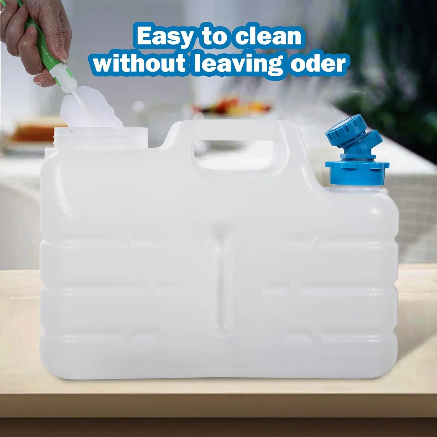 REDCAMP 3 Gallon/11L Portable Water Container with Spigot, Camping Water Jug, Camping Water Container, Water Tank, Portable Emergency Water Storage for Camping, Car, Hiking, White