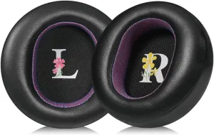 Replacement Earpads for AUDEZE Maxwell Black/Purple Sheepskin with High-Density Foam