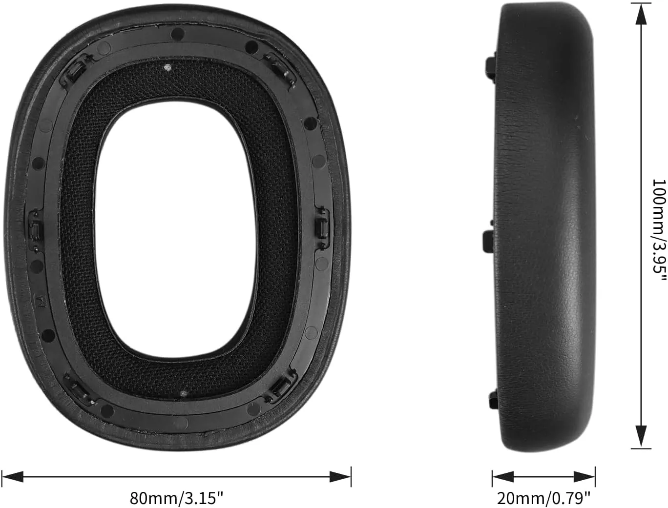 Replacement Earpads for Bowers & Wilkins PX8/PX7 S2 Wireless Noise-Cancelling Headphones(Do Not Fit PX7),Ear Pads Cushions with Noise Isolation Memory Foam,Soft Protein Leather-Black