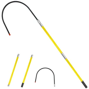 Rescue Hook, High Voltage Insulated Rescue Hook high Voltage Telescopic 10kv35kv, Fire Electrician Anti-electrocution Rescue Hook 380V, 7.6-Foot Rescue Hook, 18 inch Opening