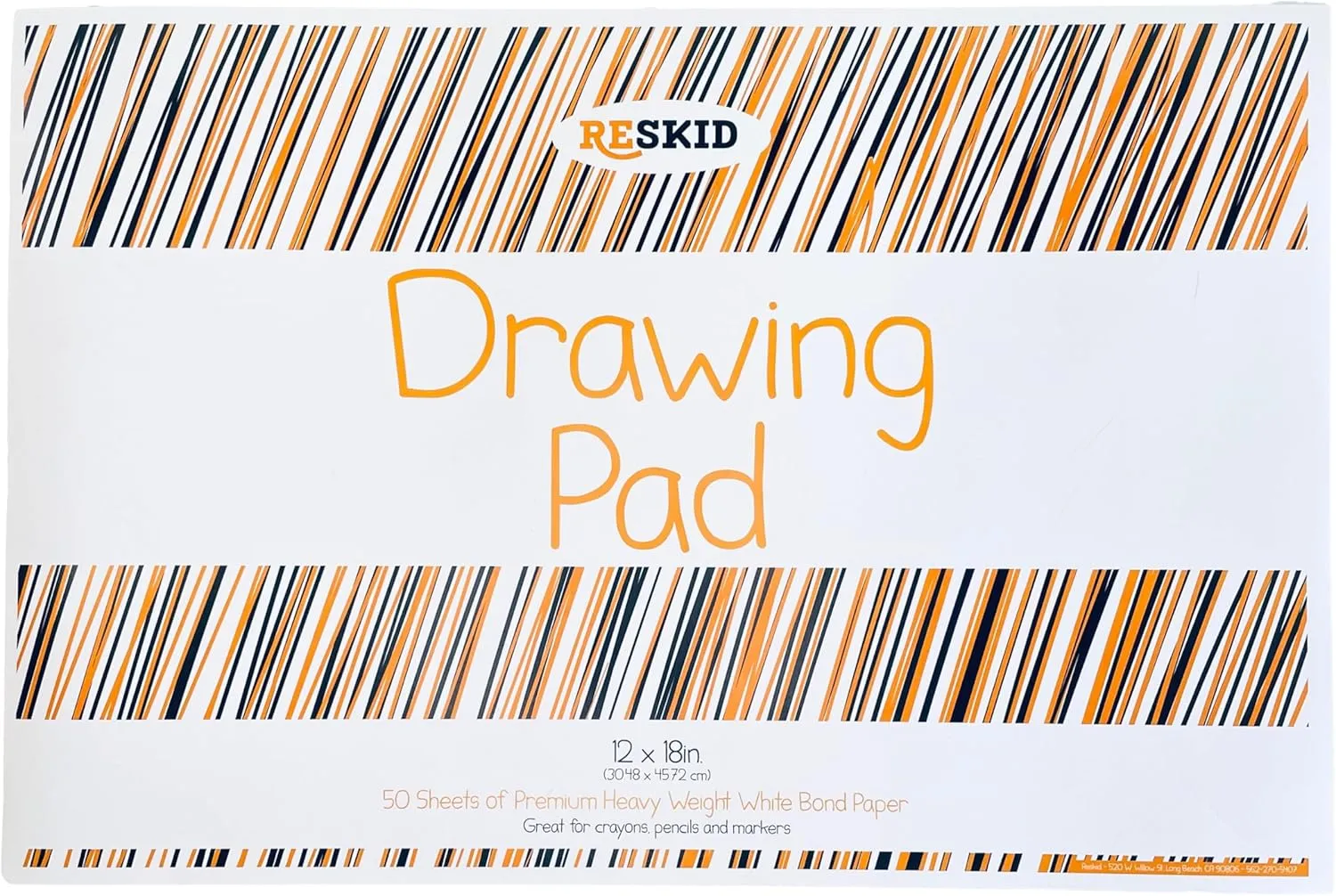 Reskid Drawing Paper Pad (12 x 18 inches) - 50 Sheets, 2-Pack Coloring Art Pads for Kids, Sketch Kids (12x18 (2PACK))