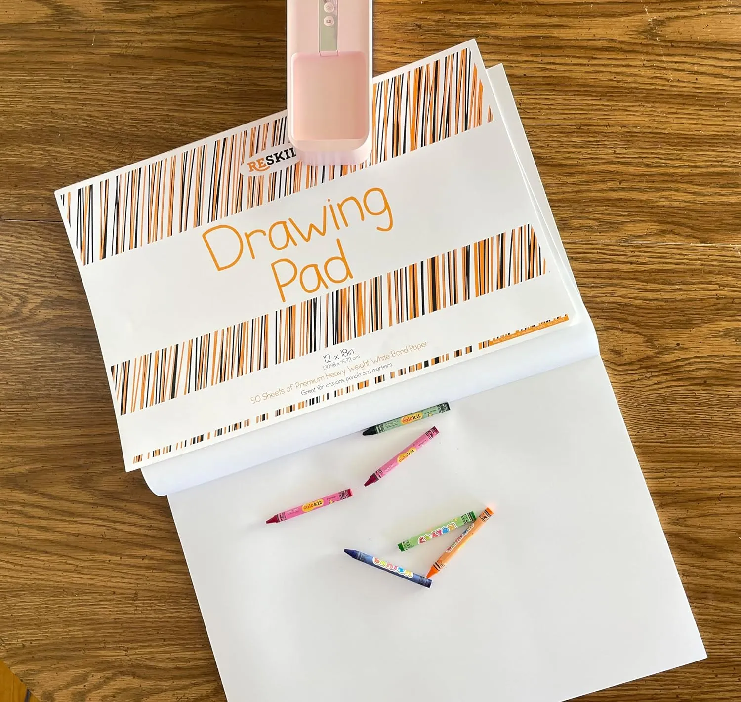 Reskid Drawing Paper Pad (12 x 18 inches) - 50 Sheets, 2-Pack Coloring Art Pads for Kids, Sketch Kids (12x18 (2PACK))