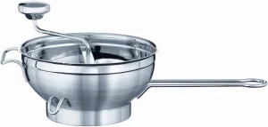 Rösle Stainless Steel Food Mill with Handle and 2 Grinding Disc Sieves, (16252)