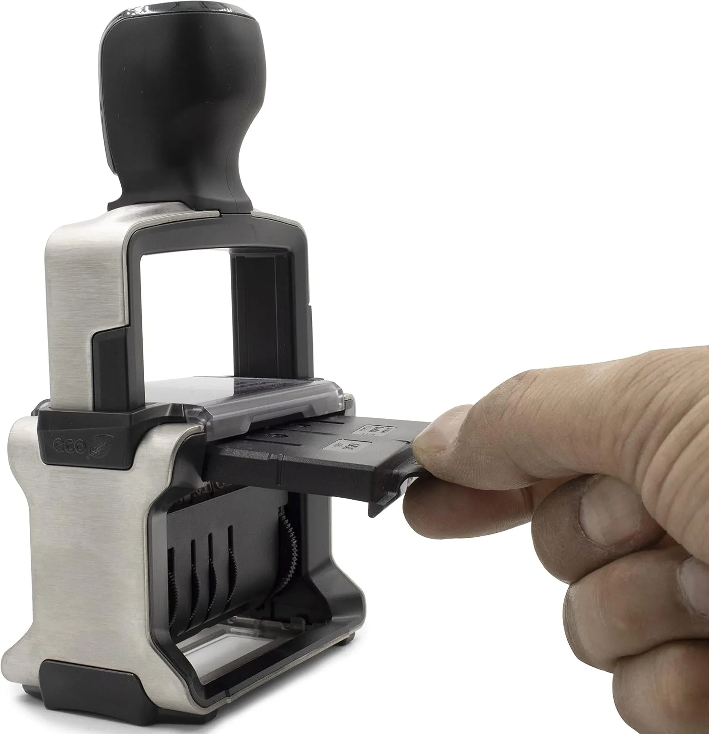 Rubber Stamp Creation - 5117 Professional 12-Message Stamp w/Dater, Self-Inking, Blue/Red 2 Color Ink