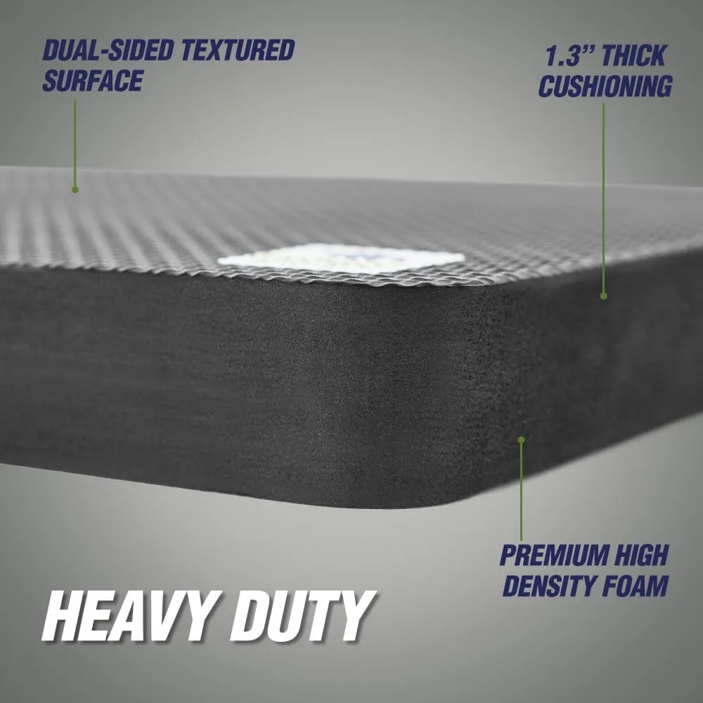 Rugged Rhino Soft Foam Patent Pending Kneeling Pad, Garden Knee Pads Resists Water, Thick Durable Shock Absorbent, Comfortable Strong Rebound, Gardening, Mechanic Tools, Bathing Baby, 2 Pack, Black