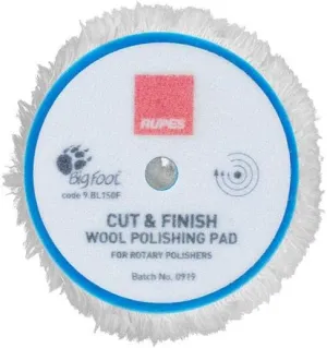 RUPES Cut & Finish Wool Rotary Pads for Ø 150mm Backing pad, 1 pcs