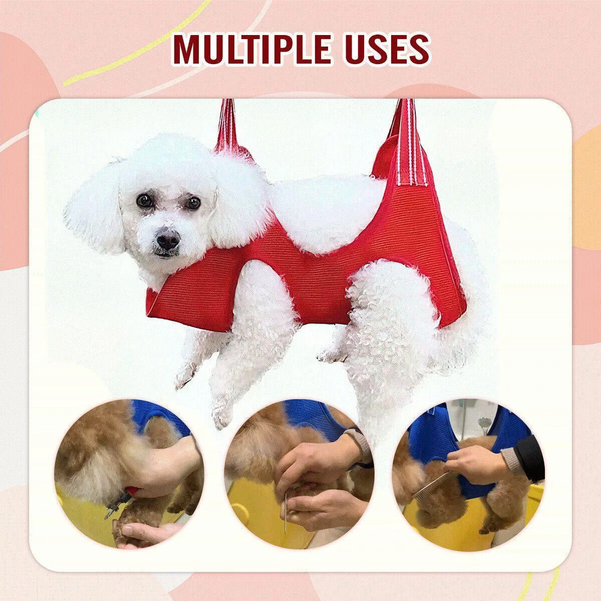 S Size Hammock Helper Pet Dog Cat Grooming Restraint Bags for Bathing Trimming Nail