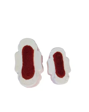 Sanitary Pad Bath Bomb Gift Set Period Party Self-Care Spa Gift For Her (Small and Large 2 Pack)