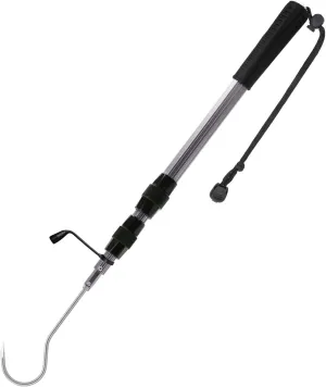 SANLIKE Telescopic Fish Gaff with Stainless Sea Fishing Spear Hook Tackle, Soft Handle Aluminium Alloy Pole for Saltwater Offshore Ice Tool