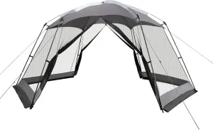 Screen House 15x13 FT Mesh Canopy Tent Camping Gazebo Shelter for 8-10 People Outdoor Party Activities