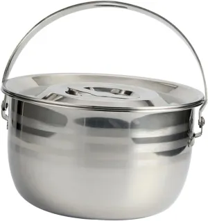 SECFOU Camping Cook Set Portable Soup Pot Stew Pot Heat Resistant Outdoor Cooking Utensil