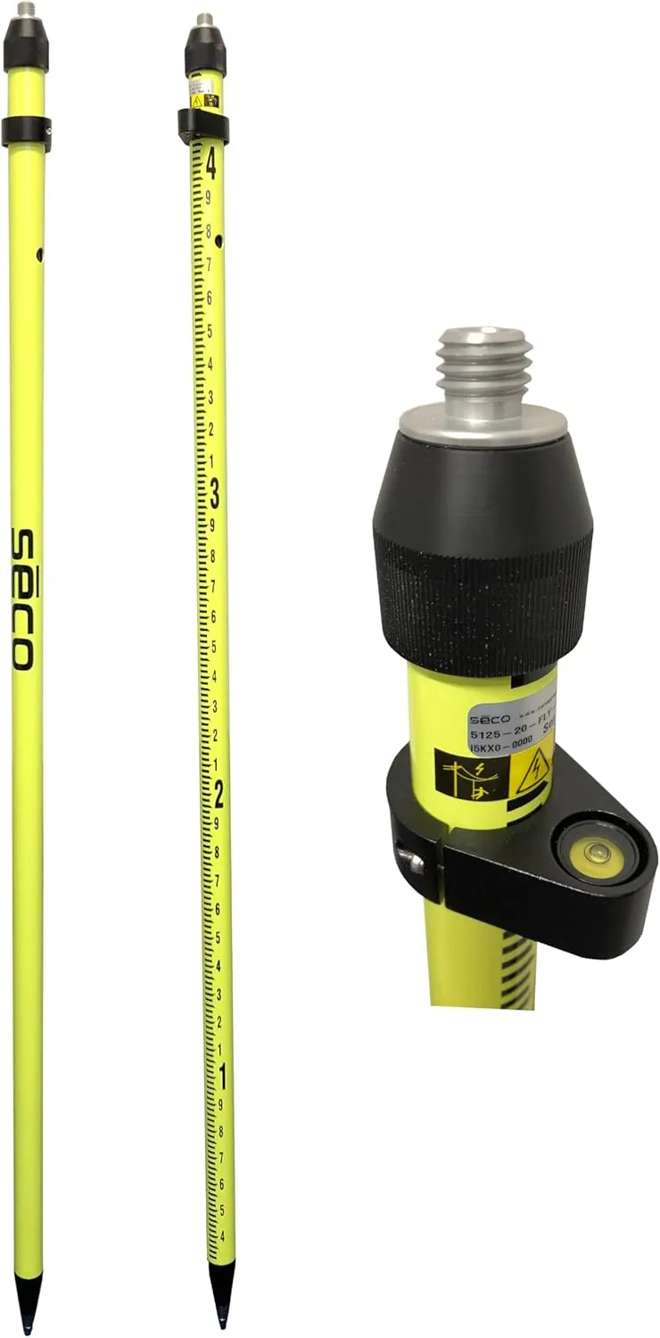 Seco 5125-20-FLY-GT 2 Meter Aluminum Snap Lock GPS Rover Rod Pole
