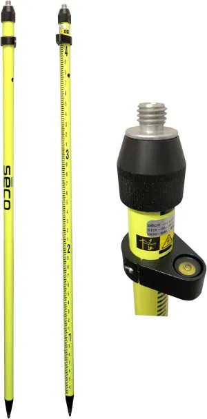 Seco 5125-20-FLY-GT 2 Meter Aluminum Snap Lock GPS Rover Rod Pole