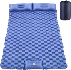 Self Inflating Camping Mat with Pillow, Thicken Inflatable Camping Mattress with Built-in Pump, Waterproof Inflatable Mat for Outdoor, Camping, Hiking