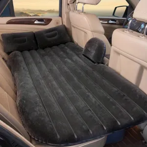 Self-Inflating Car Air Mattress with 2 Pillows for Comfortable Travel and Camping,Car Mattress Camping Mattress for Car Sleeping Bed Travel Inflatable Mattress Air Bed (Striped Black)